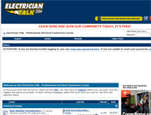 Tablet Screenshot of electriciantalk.com